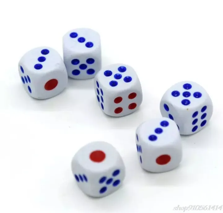 10PCS%20Dices%2012mm%20Plastic%20White%20Gaming%20Dice%20Standard%20Six%20Sided%20Decider%20Birthday%20Parties%20Board%20Game%20Leisure%20and%20entertainment%20-%20Image%203