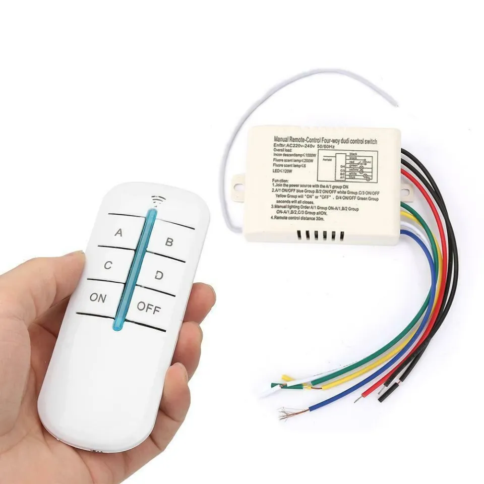 Ways 220V RF433 Wireless Remote Control Light Switch 433MHZ RF