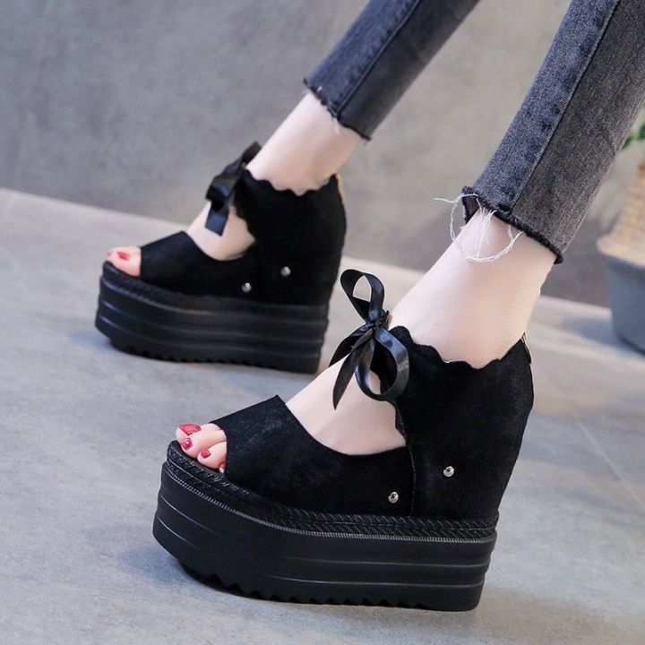 10cm%20Super%20High%20Heel%20Peep%20Toe%20Sandals%20Women's%20Summer%20Platform%20Platform%20Platform%20Shoes%20White%20Peep%20Toe%20Shoes%20Wedge%20Platform%20Zipper%20-%20Image%209