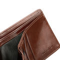 Bostanten PU Leather Tri-Fold Zipper Coin Wallet For Men. 