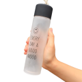 360ml Portable Frosted Glass Water Bottle Drink Bottle Water Container Contracted Smile Bottle-Cup Cups Cover Included. 