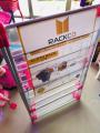 Baby cloth hanging rack rackco lite pink and blue. 