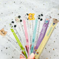【SkinHorizon】2PCs Kawaii Stationery Panda Cat Cartoon Kids Ruler Schule Cute Desk Accessories School Rule Bear Transparent Ruler School Items. 