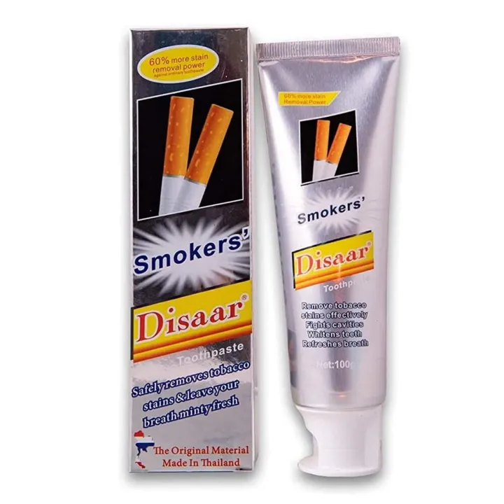 Smokers Disaar Teeth Brightening Tooth Paste 100% Authentic 100g