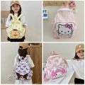 👍Sanrio Kids Schoolbag Backpack Hello Kitty Kuromi Cinnamoroll Printed Oxford Cloth Kindergarten Girl Backpack School Supplies. 