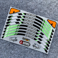 【Miga Plaza】8PCS/16PCS 12" 13" 14" Motorcycle Wheel Tire Stickers Reflective Rim Stripe Decasl Motorbike Racing Hub Tape Universal For Honda Yamha Kawasaki KTM. 