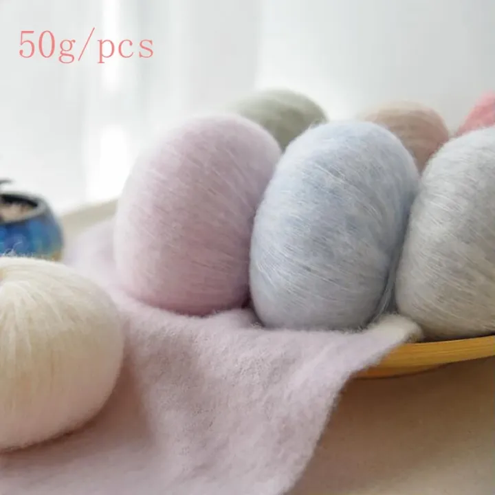 50G%20Angola%20Amorous%20Mohair%20Yarn%20Thin%20Hand%20knitting%20baby%20sweater%20Soft%20wool%20Crochet%20Yarn%20For%20Shawl%20Scarf%20Fine%20Thread%20-%20Image%203