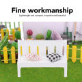 Dollhouse Garden Bench Miniature Dollhouse Wooden Sofa Bench Toy with Cushions for DIY. 