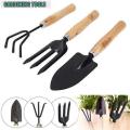 Gardening Tools kit Hand Cultivator, Small Trowel, Garden Fork (Set of 3). 
