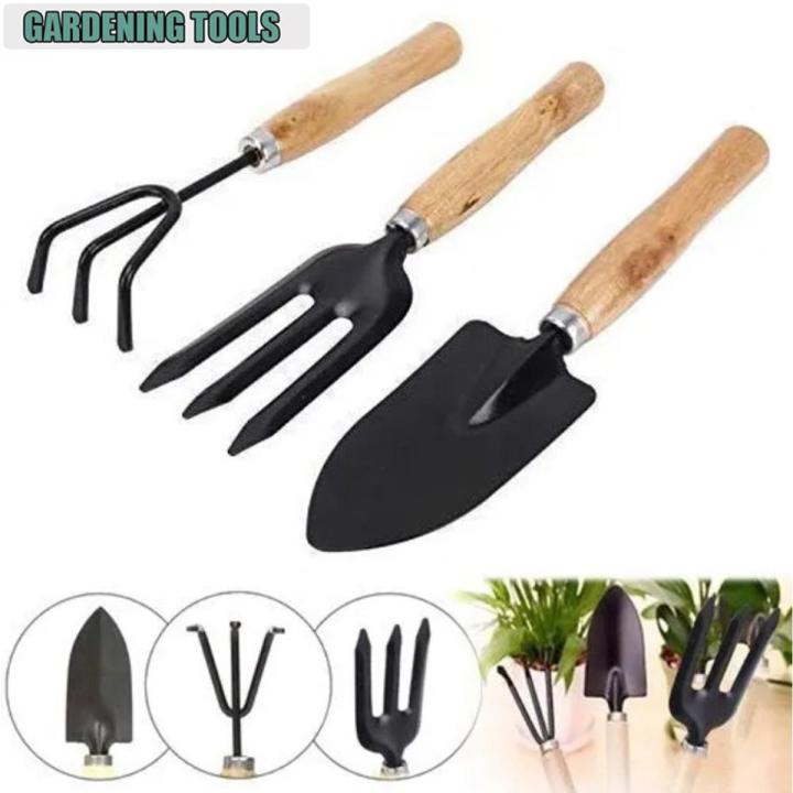 Gardening Tools kit Hand Cultivator, Small Trowel, Garden Fork (Set of 3)