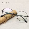 New Fashion Round Glasses for Women Men Vintage Classic Metal Flat Mirror Optical Spectacles Frame Unisex Vision Eyeglasses. 