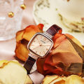 Fashion Elegant Women PU Leather Watches Creative Steel Dress Bracelet Wristwatches Ladies Square Quartz Clock Gift 1Pcs. 