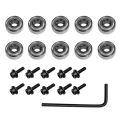 10Pcs Router Bits Top Mounted Ball Bearings Guide for Router Bit. 