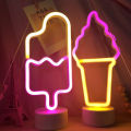 ECHIDNA Night Light Creative Ice Cream/Ice Lolly Sign LED Neon Light. 