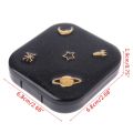 Stars Moon Contact Lens Case For Women With Mirror Kit Holder Portable Contact Lenses Box Black. 