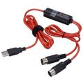 OYPFXMI WERSI 5-Pin Midi to USB In-Out Cable Adapter Converter for Windows Mac Ios Laptop to Music Piano Keyboard. 