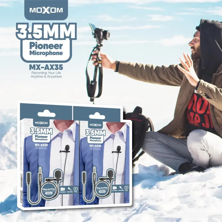 Moxom%20MX-AX35%20Aux%20microphone%20%20Wired%203.5mm%20port%20with%203.5mm%20headphone%20Adapter%20port%20Lapel%20Mic%20-26%20dBFS%2064%20dB(A)%20%20TPE%20cable%20-%20Tiktok%20-%20youtube%20-%20Facebook%20-%20Instagram%20-%20Live%20stream%20-%20Studio%20-%20Image%204