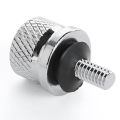 ARELENE 2X Chrome Billet Aluminum Seat Bolt Screw Cap. 