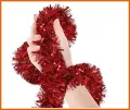 Christmas Tinsel Garland 2m Long Shiny Christmas Tinsel Garland Metallic Streamer Twist Garland Christmas Tree Ornament Birthday Wedding New Year Hanging Decorations - Gold, Red, Blue. 