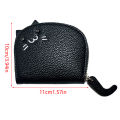 2024 New Women Cute Cat Wallet Small Zipper Girl Wallet Brand Designed Pu Leather Women Coin Purse Female Card Holder Wallet Cherry Super Store. 