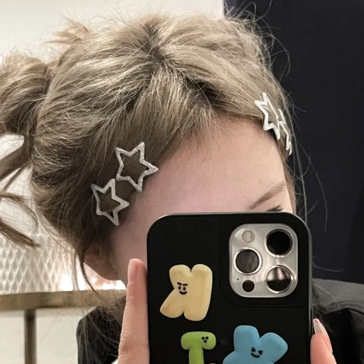 2/4Pcs%20Y2k%20Star%20Hair%20Clips%20Girl's%20Cute%20Metal%20Star%20Hair%20Clip%20Five-pointed%20Star%20Hairpins%20Hair%20Accessories%20-%20Image%203