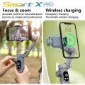 AOCHUAN Smart X Pro 3-Axis Foldable Handheld Gimbal Stabilizer with Fill Light Wireless Charging For Smart Phone Action Camera. 