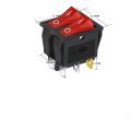 15A250V 20A125V KCD8-212N Red Button Rocker Switch 6 Pin Rocker Power Switch Double Rocker Switch 10pcs/5Pcs/2Pcs/1Pcs. 