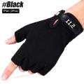 HOT 1Pair Fingerless Sports Gloves, Men Women Cycling Gloves, Anti-Slip Breathable Motorcycle Mountain Bike Gloves Workout Gloves. 