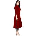 Women Plain casual wear in college, office, function or birthday Cotton Blend Straight Front Slit 6 button Kurti. 