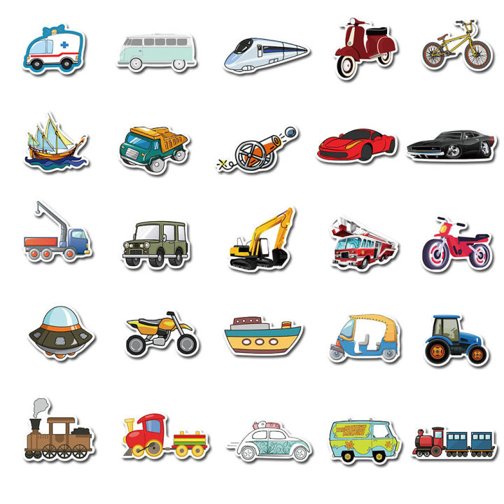 40PCS%20Cute%20Children's%20Cartoon%20Car%20Truck%20Stickers%20Kawaii%20DIY%20Skateboard%20Motor%20Graffiti%20Vehicle%20Sticker%20Decals%20Kids%20Learning%20Toys%20-%20Image%203
