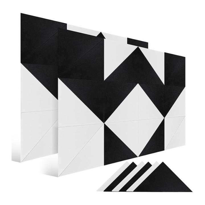 Sojhoop Acoustic Panels, 24 Pack Soundproof Wall Panels,Self-Adhesive Sound Absorbing, Triangle Sound Proof Panels