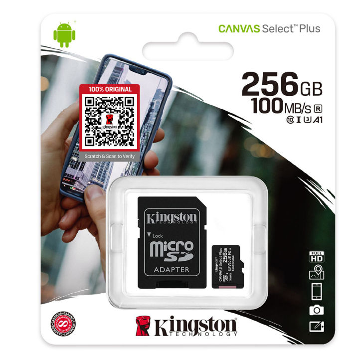 Kingston Canvas Select Plus microSD Card SDCS2 32GB / 64GB /128GB / 256GB / 512GB Class 10 (SD Adapter Included)