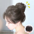Cute Ball Head Wig Black Light Brown Headband Girl Natural Scrunchie Hairdo Natural Fluffy Simulation Hair Accessories. 