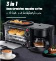 3-in-1 Family Size Electric Breakfast Station Coffeemaker Griddle Toaster Oven. 