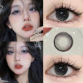 ZEBF--YIMEIXI 1 Pair Colored Contacts Lenses with Myopia 0 to -8.00 Degree Large Eyed Black Lenses Soft Korean Lenses Natural Lenses. 