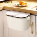 Sliding Cover Trash Door Hanging Trash with Handle Small under Sink Gaage Wall Mounted Counter Waste Compost Bin Kitchen Gaage. 