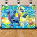 spiderman birthday decorations Disney Lilo Stitch Party Backdrops Children's Happy Birthday Decoration Photographic Background Decorations Kids Decor BannerBalloons. 