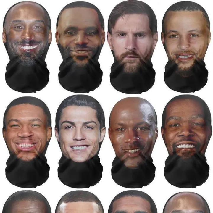 Sun Protection Funny 3D Human Face Simulation Mask James Owen Party ...