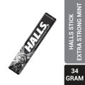 Halls Extra strong mint flavoured candy 34g. 