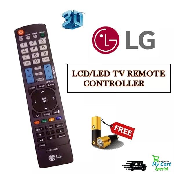 LG LCD/LED TV Remote Controller & Free Batteries