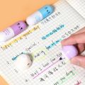 【HOT】 6PCS Cute Mini Smiling Face Pill Highlighter Lovely Cartoon Painting Pen Marking Pens Students Learn Stationery Supplies. 