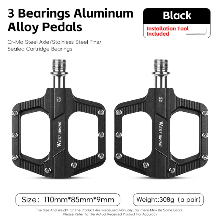 WEST%20BIKING%203%20Bearings%20Aluminum%20Alloy%20Bicycle%20Pedals%20Mountain%20Road%20Bicycle%20Pedals%20Steel%20Shafts%20Anti-skid%20Bicycle%20Accessories%20-%20Image%207