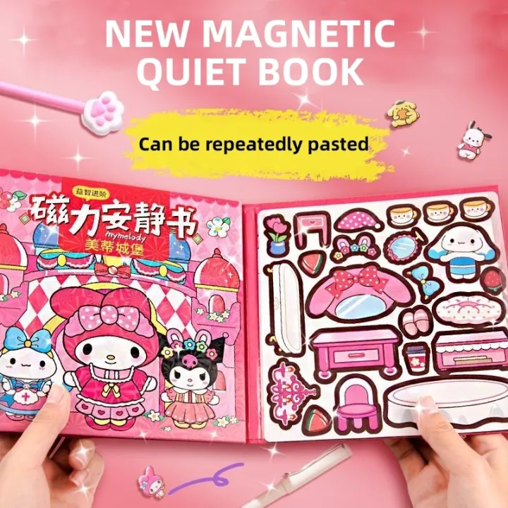 AIYIN%20Cartoon%20Magnetic%20Kuromi%20Paper%20Doll%20House%20Book%20Set%20Sanrio%20Quiet%20Book%20DressUp%20Book%20for%20Sanrio%20stickers%20-%20Image%202