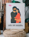 Customized Vector Art Glass Photo Frames with Fiber Border (black/white) of your Photos, Suitable for Birthday, Valentine's Day, Wedding, Anniversary, Farewell Party Gifts, Wall Deco, 8x6, 12x10, 15x10, 18x12 inches. 