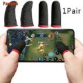 2Pcs Game King PUBG Mobile Finger Sleeve - Sweatproof Gloves for PUBG Mobile Gaming - Black - Finger Grip For Gaming - PUBG Finger Sleeves - PUBG Finger Gloves - PUBG Finger Cover. 