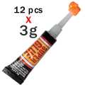 12 Pcs Super Glue For wood Rubber Plastic Metal Paper Leather Cyanoacrylate Adhesive. 