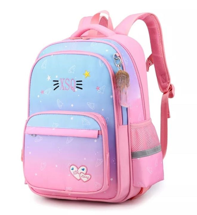 Pink%20Girls%20Backpack%20for%20School,%20Children%20bag,%20School%20bag%20Class%203%20to%2010%20Cute%20girls%20bag,%20School%20Stylish%20bag%20with%20Key%20Chain%20-%20Image%203