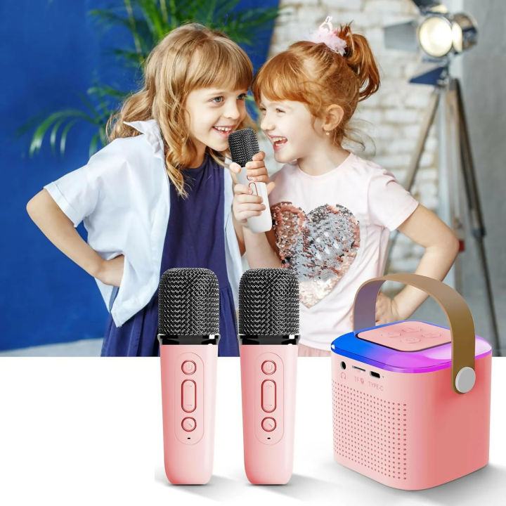 Y1 Portable Karaoke Speaker with Dual Microphone Wireless Bluetooth ...