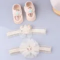 I Love Daddy&Mummy 3Pcs/Set Baby Girl Headband Socks Set Lace Flower Bows Newborn Hair Bands Headbands For Girls Turban Baby Hair Accessories. 