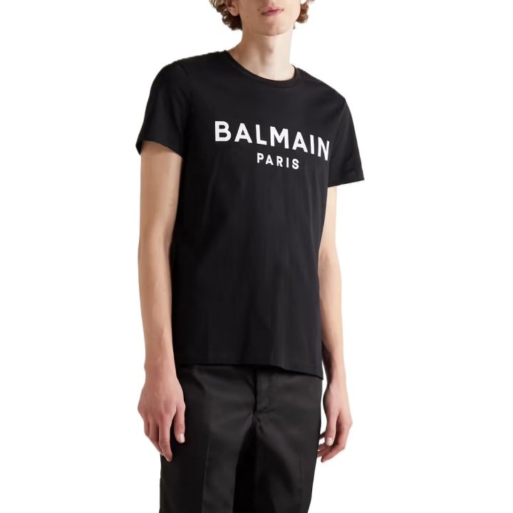 Balmain Paris T shirt Black Heavy Cotton T shirt a 240 GSM cotton T shirt